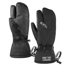 EXski Waterproof Winter 3-Finger Ski Gloves Warm Insulated Snow Mittens for Cold Weather Snowboard Snowmobile Large