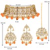 Aheli Elegant Indian Faux Kundan Studded Choker Necklace with Maang