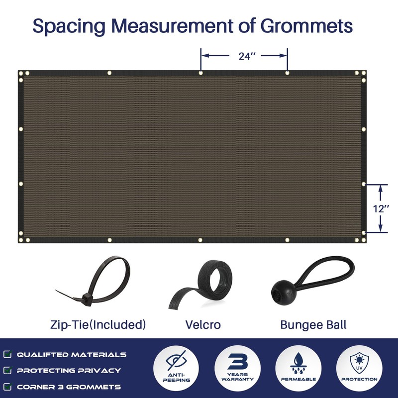 Windscreen4less Privacy Fence Screen Heavy Duty Windscreen Fencing Mesh Fabric