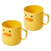 OSALADI 2pcs Cute Duck Toothbrush Cups for Plastic Brushing and