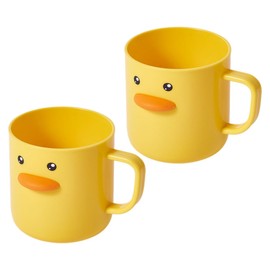 OSALADI 2pcs Cute Duck Toothbrush Cups for Plastic Brushing and Drinking Cups Household Bathroom Storage Holder