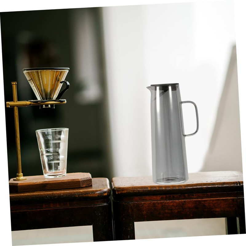 GRIRIW Beverage Kettle with Filter Lid Large Capacity Electroplated Glass