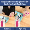 EZ Assistive Adaptive Spoon & Fork Easy to Hold for