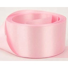 Satin Ribbon. Many Colours - 38mm Wide - 5 Meters (Light Pink) for Sewing, Gift Wrap, Bows, Decorations, Wedding, Crafts, Events, Party, Floral, Car