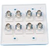 RiteAV 8 Port BNC Female/Female HD-SDI Jack Wall Plate -