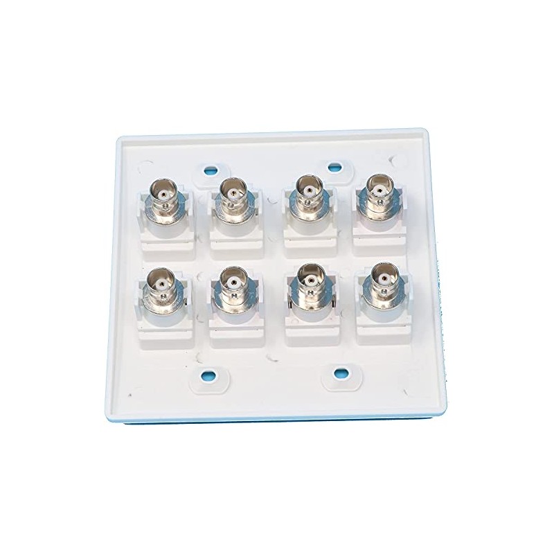 RiteAV 8 Port BNC Female/Female HD-SDI Jack Wall Plate -