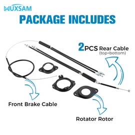 Full Kit BMX Bicycle Brake Line Set Cable Wire,BMX Bike Gyro Brake Cables,Front + Rear (Upper + Lower) with Spinner Rotor (Complete Set) for Bike Part Replacement