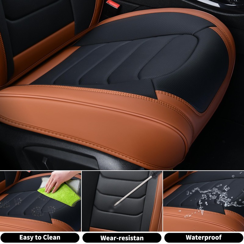 FLORICH Car Seat Covers, Leather Seat Covers, Front Seat Covers