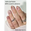Semi Cured Gel Nail Strips, Brown Marble 20pcs Adhesive UV
