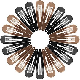 Funtopia Women Hair Clips, Funtopia 40 Pcs 7cm Long No Slip Metal Hair Clips Large Snap Hair Clips Barrettes Hairpins for Thick Hair (Brown and Black, 2.8 Inch)