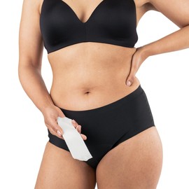 MoliCare Lady - Invisible Absorbent Washable Incontinence Pants with X-Change Pads for Extra Protection, Pads Discreetly Hidden in Inner Pocket, Size L, Washable at 60° C, Black