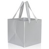 IN-JOOYAA Silver Grey Square Gift Bags Small Paper Bags Party