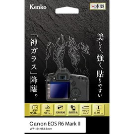 Kenko KKG-CEOSR6M2 LCD Protective Glass for Canon EOS R6 MarkII 0.08 inch (0.21 mm) Thin AR Coat Round Edge Processing Transparent Made in Japan