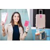 Passport Holder With Luggage Tag Cover Wallet RFID Blocking Leather