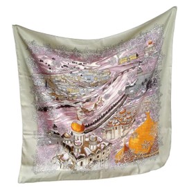 prinfantasy Silk Scarf Women's Large Silk Scarves for Women Stylish Silk Scarf Hair Stole Neckerchief Long Lightweight Silk Scarf Neckerchief Scarf Gift Women, M090027