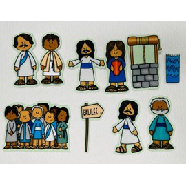 Jesus Talks to Samaritan Woman at The Well Felt Bible Story for Flannnel Boards Miracles