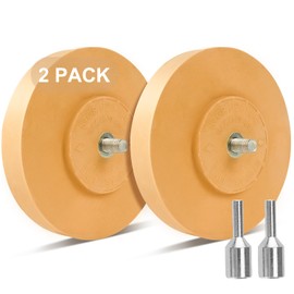 Belinova 2 Pack Decal Remover Eraser Wheel Adhesive Remover with Adapter 4 Inch Rubber Eraser Wheel for Drill Removes Car Decal Vinyl Tape Graphics Pinstripe Sticker Remover