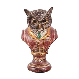 Biscottini Decorative Owl 9 x 6 x 13 cm | Owls Made of Lacquered Resin | Lucky Charm