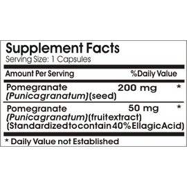 Naturetition Supplements Pomegranate Extract 250mg ~ 180 Capsules - No Additives