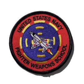 Navy Fighter Weapons School 'TopGun' Patch - Hook and Loop, Shoulder Patch