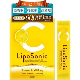 Liposomal Vitamin C Supplement [60,000mg] High concentration, ultra-sustained, highly absorbent LipoSonic (LipoSonic) Contains 5 types of Vitamin C 30 packets 30 days supply (1 unit) Visit the LipoSonic Store