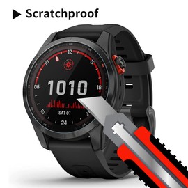 Totill 4 Pack for Garmin Fenix 6, 6 Pro and 7S Tempered Screen Protector, 99.99% HD Clarity 9H Hardness Premium Quality Guard Film, Comfortable Round Edge, Scratchproof [NOT for 6S / 6X / 7 / 7X]