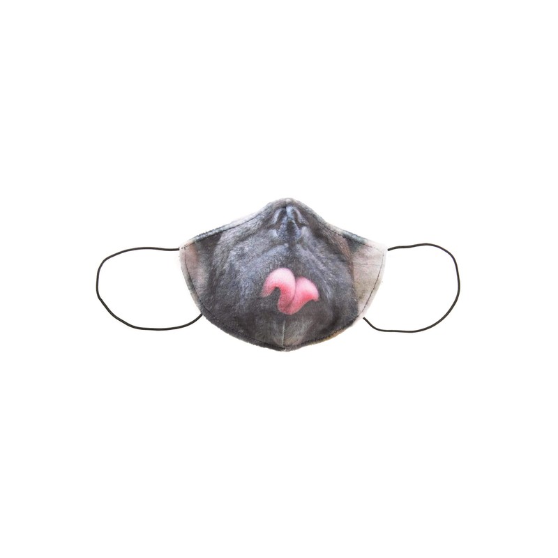 Adult Pug Sublimated Face Mask Standard