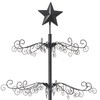 Casafield Ornament Display Stand - 6' Black Wrought Iron Christmas