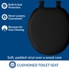 Mayfair Padded Toilet Seat, Cushioned Soft Vinyl over Wood Core