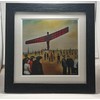 Greetingles Lowry-Style 12"/31cm Square Framed Print. Beautiful Black Ash Frame