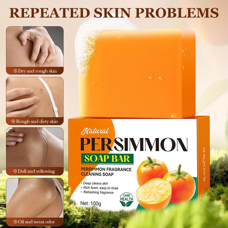 Persimmon Soap for Cleansing, Pack of 2 (2 x 100
