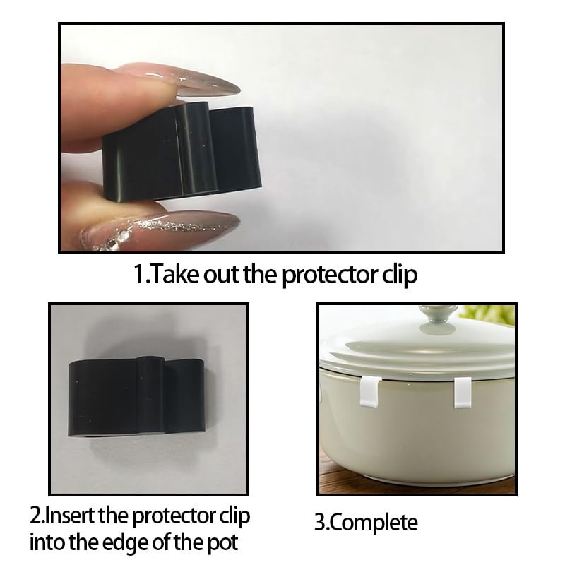 12pcs Dutch Oven Lid Protector Clips – Silicone Pot Lid