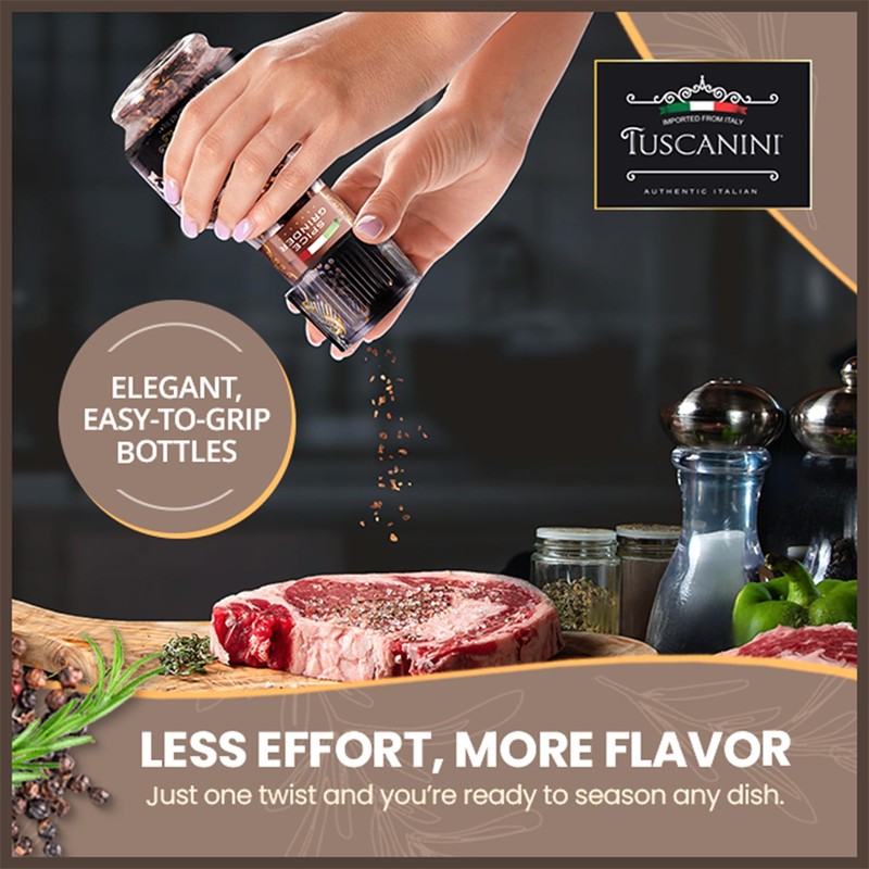 Tuscanini Premium Chili Pepper Spice Grinder, 1.06oz | Freshly Ground