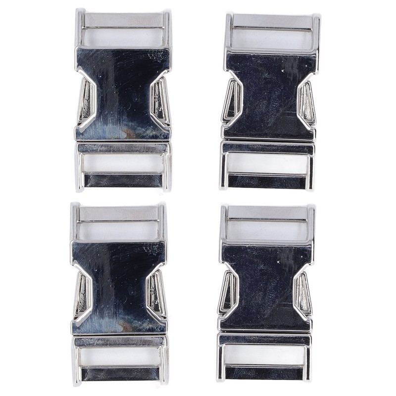4Pcs Side Release Buckle 25x47mm Zinc Alloy Glossy Durable Wide
