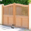 PATIKIL 4 Inch Gate Wheels for Wooden Gate, Rubber Gate