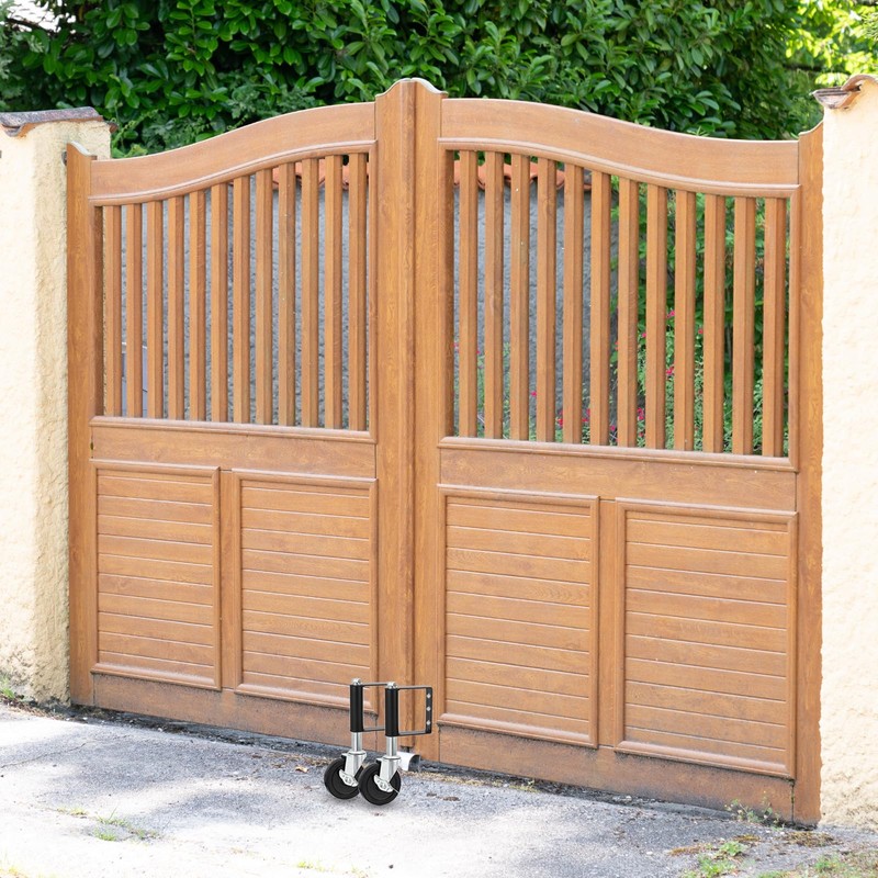 PATIKIL 4 Inch Gate Wheels for Wooden Gate, Rubber Gate