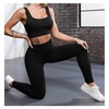 OIERD 4 Piece Workout Sets For Women Ribbed Leggings Clothes