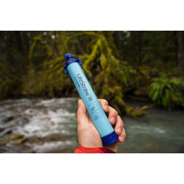 LifeStraw Personal Water Filter for Hiking, Camping, Travel, and Emergency Preparedness, 3 Pack, Blue