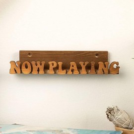 Nagoyuki Now Playing Vinyl Record Stand Display Wall Mount Solid Wood Album Shelf Bracket Hanging Storage LP Holder for Music