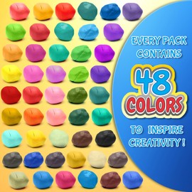 Modelling Clay Kit - 48 Colours Air Dry Magic Clay, DIY Molding Clay with Tools, Craft Kit for Kids Boys Girls, Presents Gift for Boys & Girls Age 3-12 Year Old