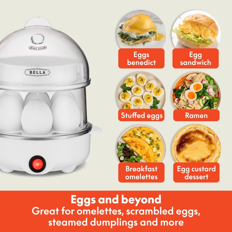 bella Rapid Electric Egg Cooker and Poacher with Auto Shut
