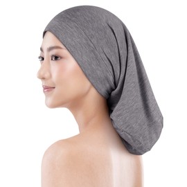 LULUSILK Night Cap, Silk Nightcap, For Long, 19 Momme 6A Silk, Modal, Hair Cap, Tubular Design, Does Not Fall Off Until Morning, Prevents Sleeping Habits Prevention, Split Ends, Moisturizing Beautiful