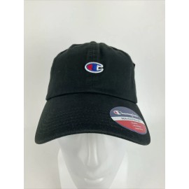 Champion hat cap "C" Logo Embroidered Black Adjustable  One Size black