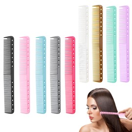 Pack of 9 Men's Hair Combs, Anti-Static Hair Cutting Comb, Professional Comb Women, Unisex, Suitable for Various Hair Types
