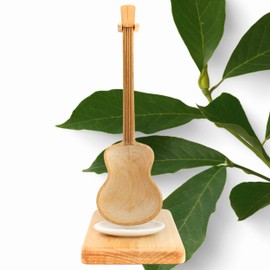 Winkee Rocks - Guitar Cooking Spoon with Stand - Musical Kitchen Aid Made of Wood I Dishwasher Safe Drip Tray I Ideal for Portioning