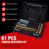 AKM 61Pcs Thread Restorer Kit, Rethread Repair Tool, UNC UNF