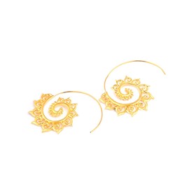 CHILDWEET Unique Hoops Earrings Round Shape Women's Ear Decor Fashionable Earring for Ladies Gold