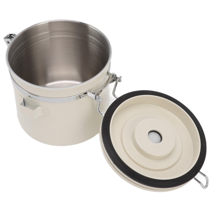Airtight Coffee Canister 304 Stainless Steel Valve with Scoop for