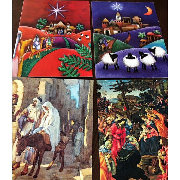 SPIRITUAL CHRISTMAS CARDS- RELIGIOUS CHRISTMAS CARDS BULK-18 CHRISTMAS CARDS BULK,BOXED CHRISTMAS CARDS- CHILDREN’S FAVORITE SONGS AND POEMS- FESTIVE CHRISTMAS STRING LIGHTS