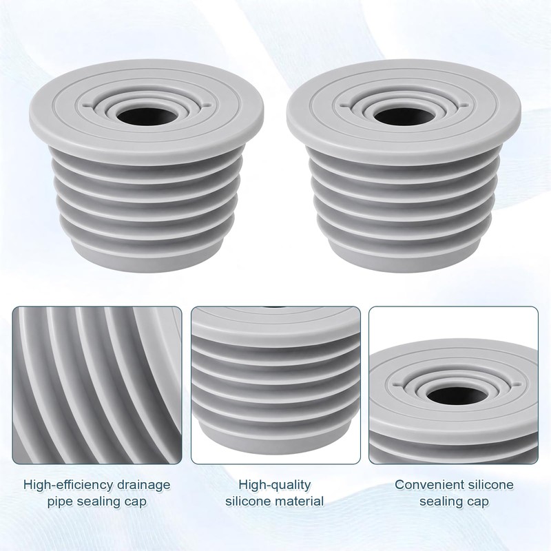 2 Pack Washer Drain Hose Seal, Silicone Seal Plug Drain
